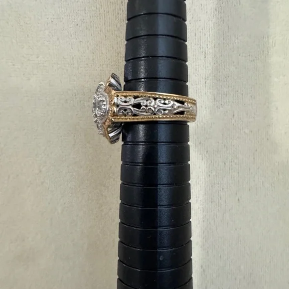 Gems en vogue quatrefoil white zircon ring - Picture 2 of 7